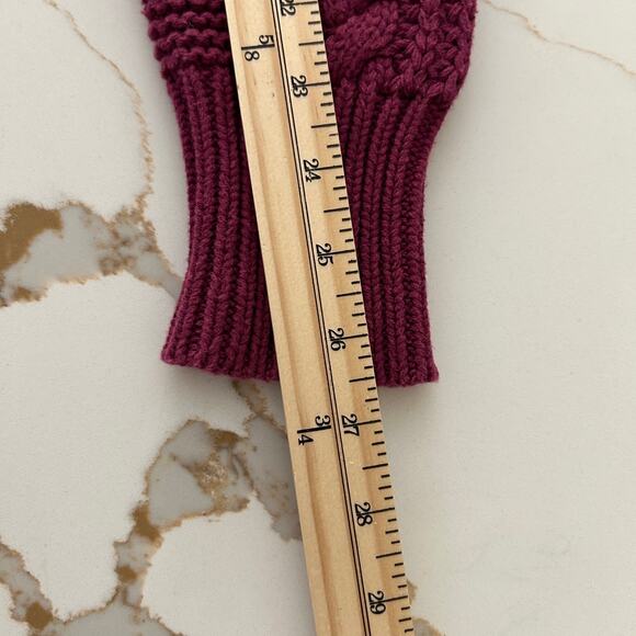 Sundance Catalog Henrietta Cardigan Button Down SZS Cranberry Chunky Sweater - Picture 9 of 10